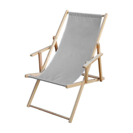 scaun de plaja cu manere pliabil din lemn de gradina lazyboy romania alb