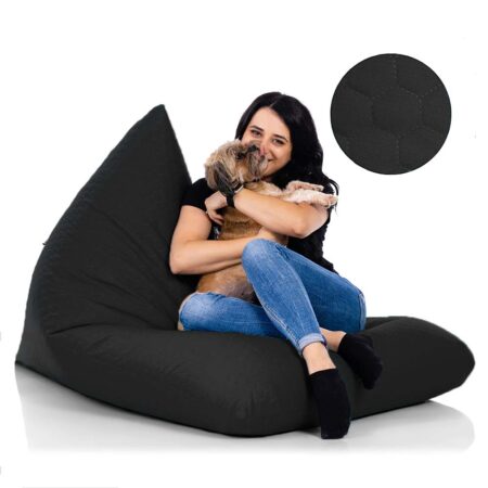 fotoliu puf lazy honeycomb gri deschis
