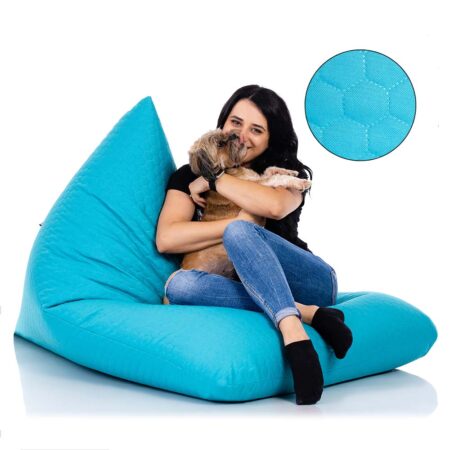 fotoliu puf lazy honeycomb gri deschis