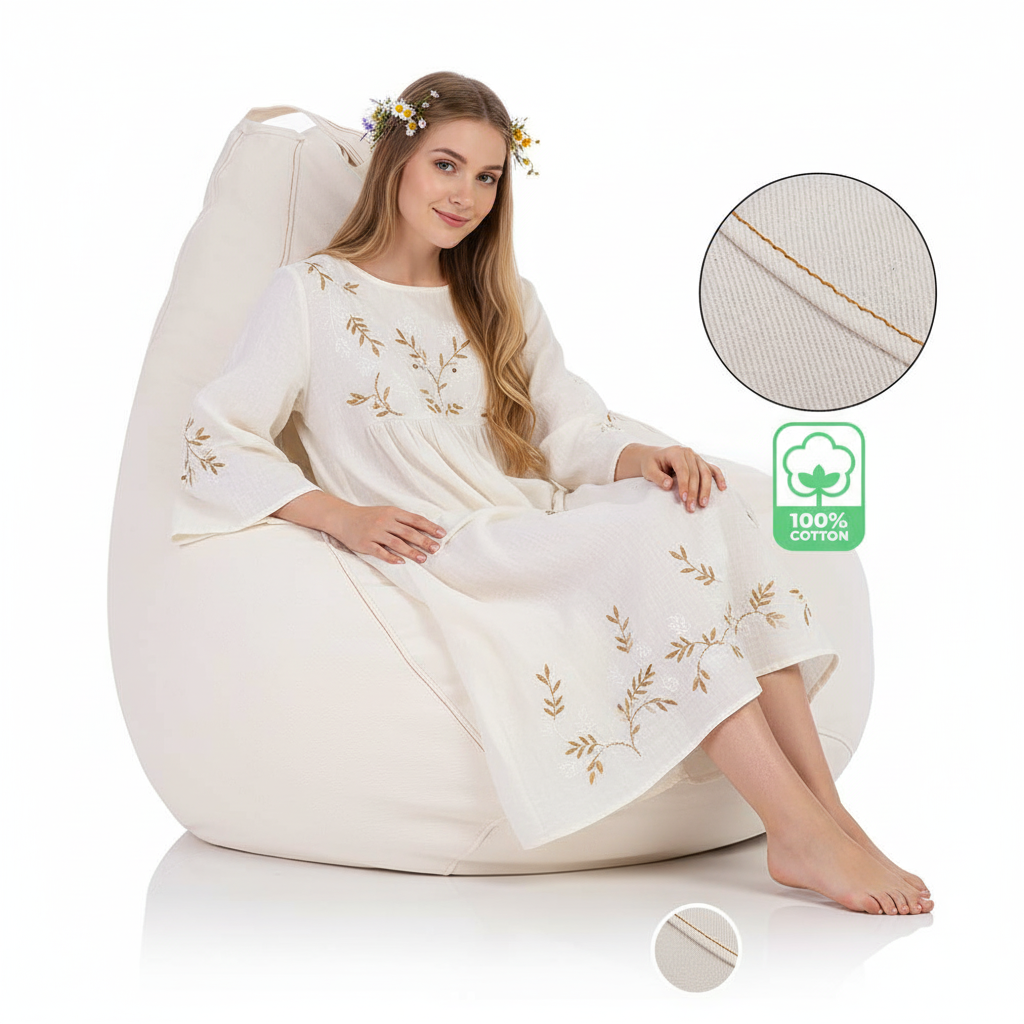 fotoliu puf para beanbag din bumbac100% lazyboy romania